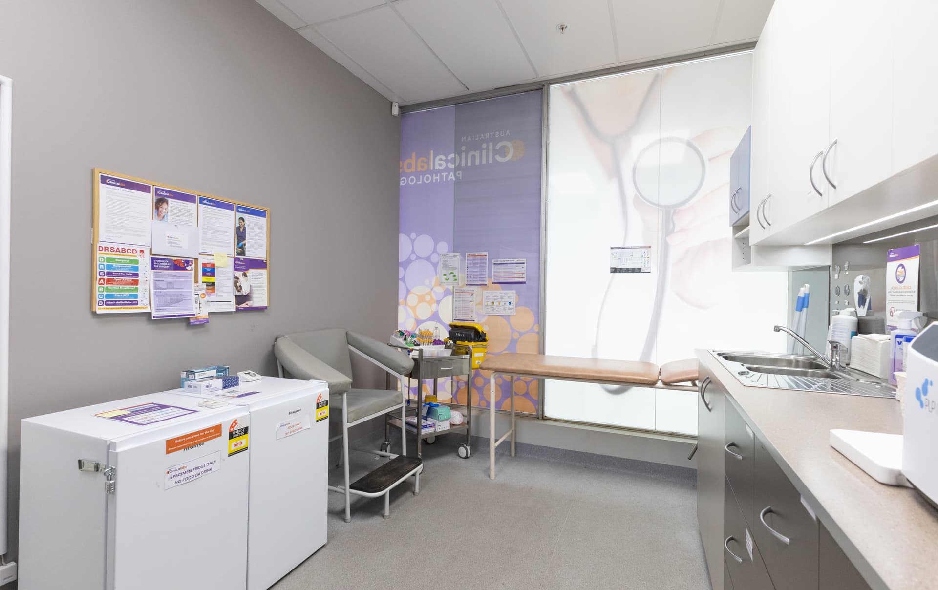 A modern clinical laboratory at Gosnells Family Practice, equipped for a variety of tests